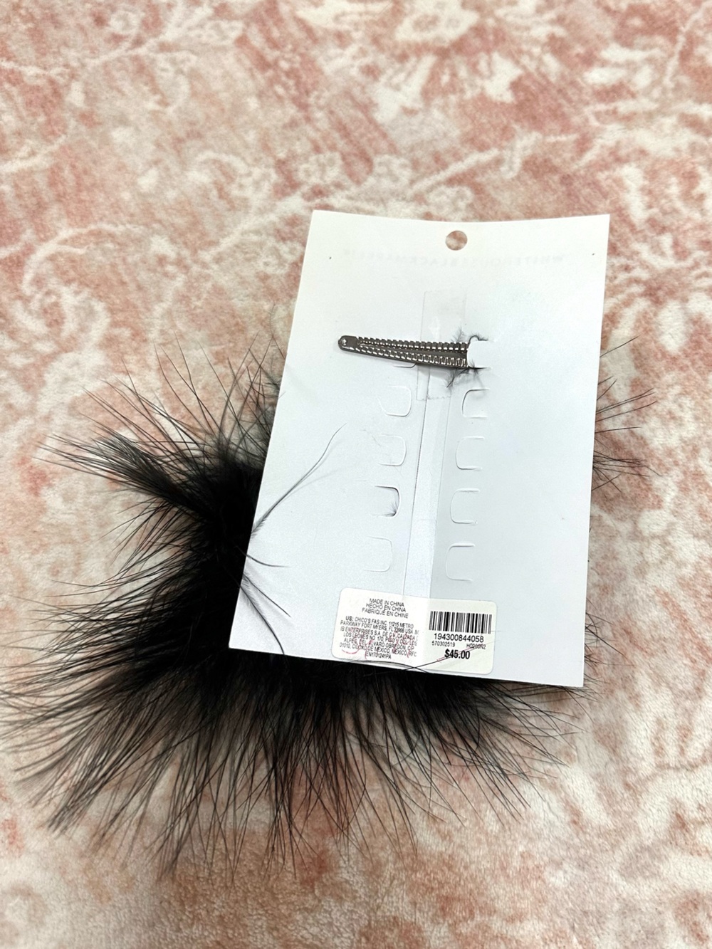 NWT 🖤 White House Black Market Crystal Hair Clip - Picture 2 of 5